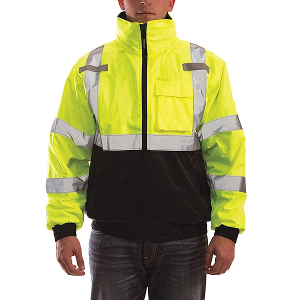 Tingley Jacket, Polyester, Class 3 R, Green; Yellow, 5XL J26172-5X