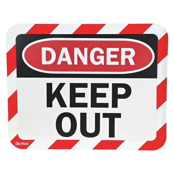 Tarifold Sign Holder,Adhesive,Keep Out,PK2 P194993KP