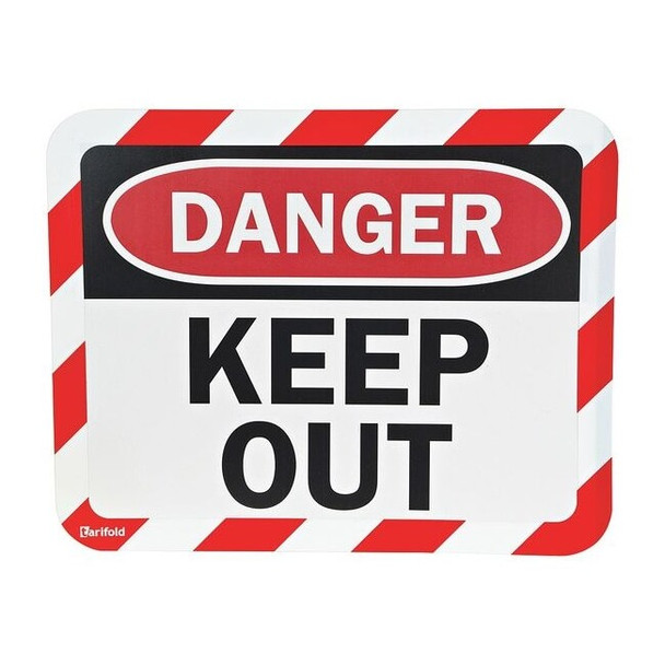 Tarifold Sign Holder,Adhesive,Keep Out,PK2 P194993KP