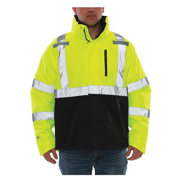 Tingley Jacket, Polyester, Class 3 R, Green; Yellow, 2XL J26142