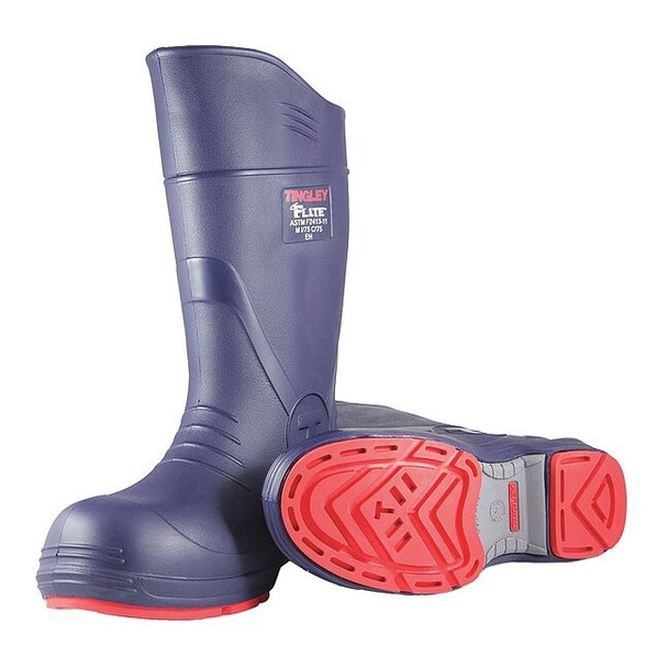 Tingley Men's Flite Tall Rubber Boots, Composite Toe, 15" Height, Blue, 15 26256