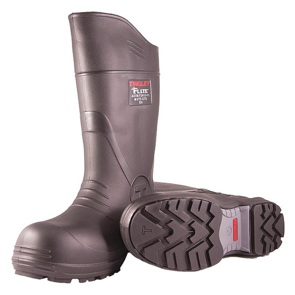 Tingley Men's Flite Tall Rubber Boots, Composite Toe, 15" Height, Black, 6 27251
