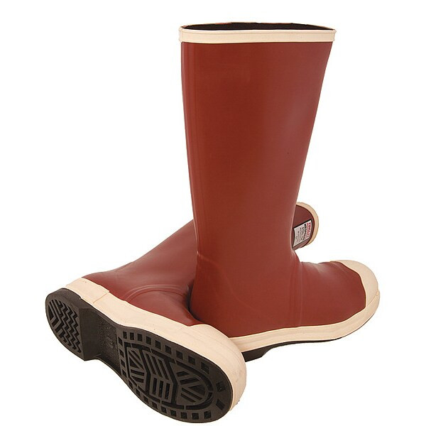 Men's Pylon Tall Rubber Boots, Steel Toe, 16" Height, Brick Red, 15