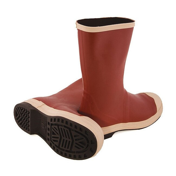 Men's Pylon Mid Rubber Boots, Steel Toe, 12-1/2" Height, Brick Red, 6