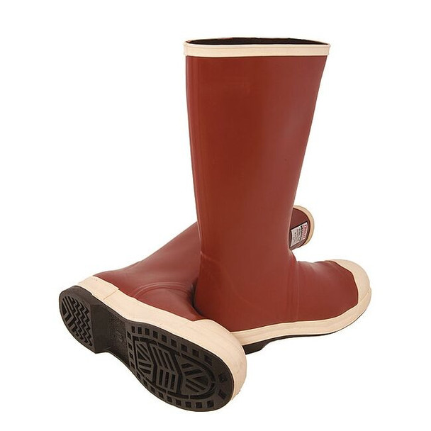 Men's Pylon Tall Rubber Boots, Steel Toe, 16" Height, Brick Red, 12