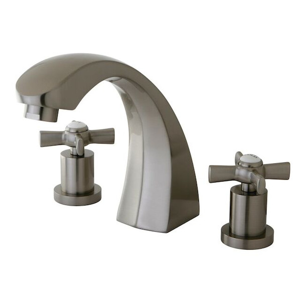 Kingston Brass Roman Tub Faucet, Brushed Nickel, Deck Mount KS4368ZX