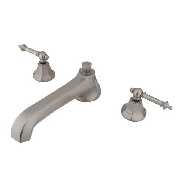 Kingston Brass Roman Tub Faucet, Brushed Nickel, Deck Mount KS4308TL