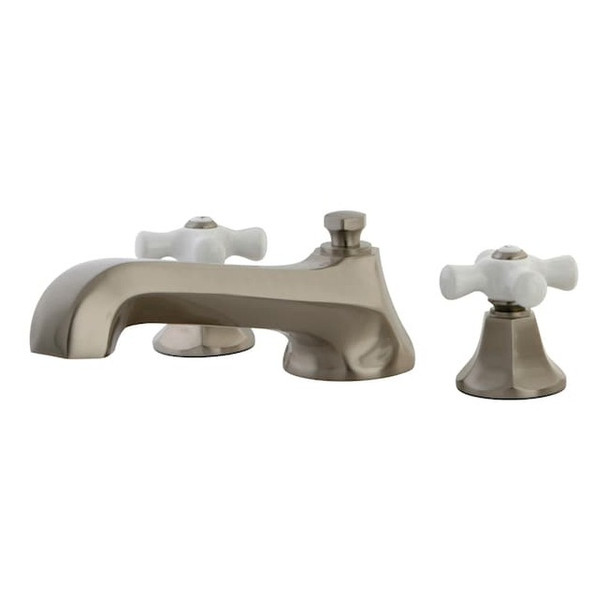 Kingston Brass KS4308PX Roman Tub Filler Porcelain Cross Handle KS4308PX