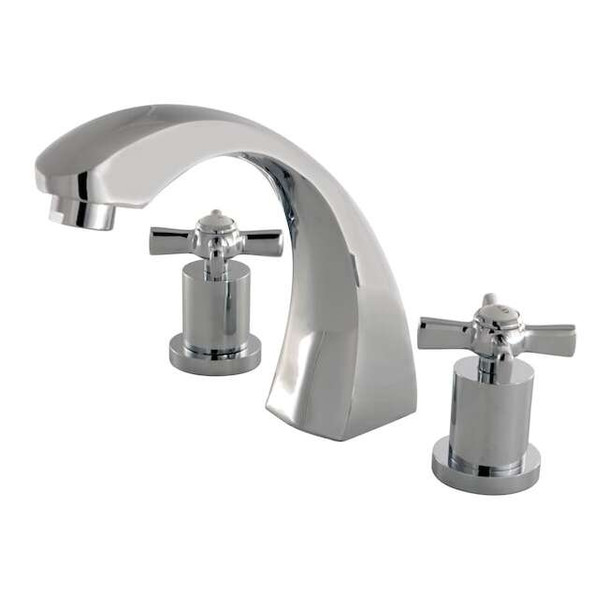 Kingston Brass Roman Tub Faucet, Polished Chrome, Deck Mount KS4361ZX