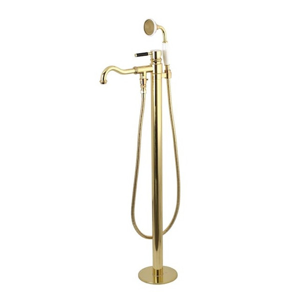 Kingston Brass Freestanding Tub Faucet, Polished Brass, Freestanding KS7132DKL