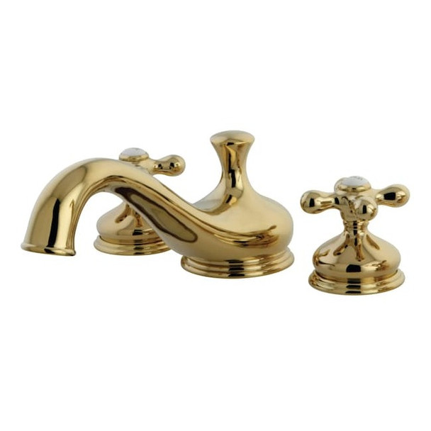 Kingston Brass KS3332AX Roman Tub Filler Metal Cross Handle KS3332AX