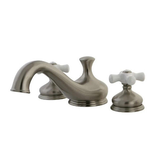Kingston Brass KS3338PX Roman Tub Filler Porcelain Cross Handle KS3338PX