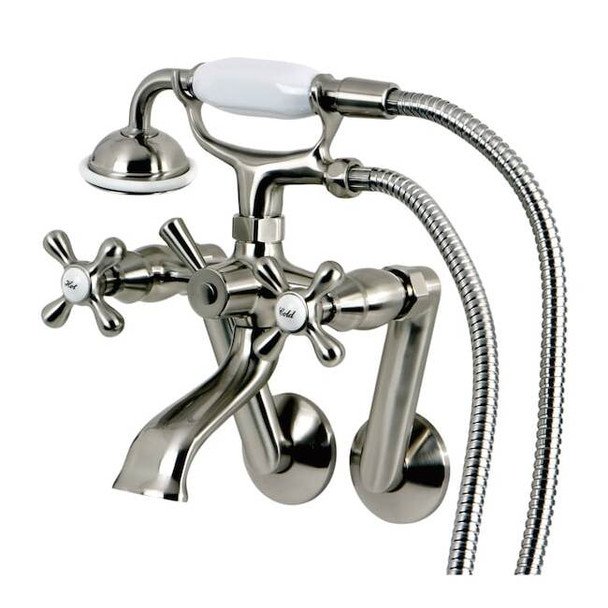 Wall-Mount Clawfoot Tub Faucet, Brushed Nickel, Tub Wall Mount