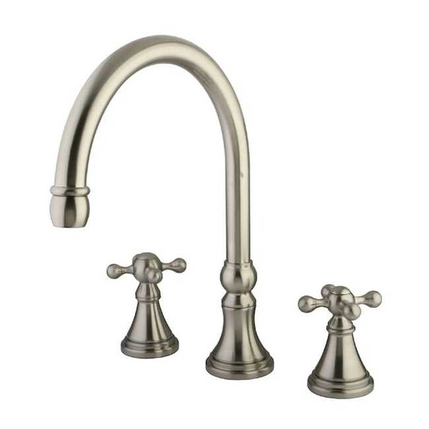 Kingston Brass Roman Tub Faucet, Brushed Nickel, Deck Mount KS2348KX