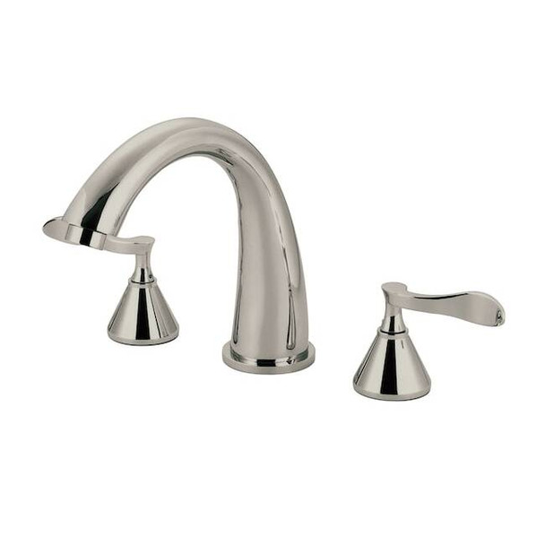 Kingston Brass Roman Tub Faucet, Brushed Nickel, Deck Mount KS2368CFL