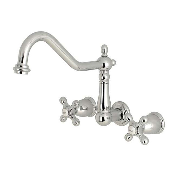 Kingston Brass Roman Tub Faucet, Polished Chrome, Wall Mount KS1021AX
