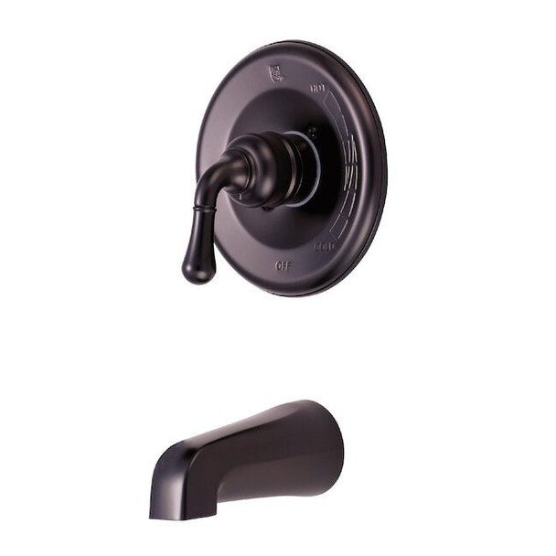 Tub and Shower Faucet, Standard, 2, Wall Mount, Oil Rubbed Bronze
