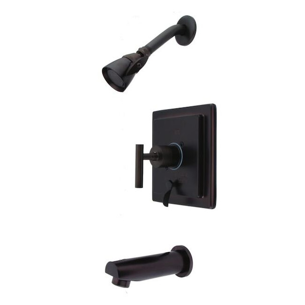 Kingston Brass Tub and Shower Faucet, Oil Rubbed Bronze, Wall Mount KB86550CML