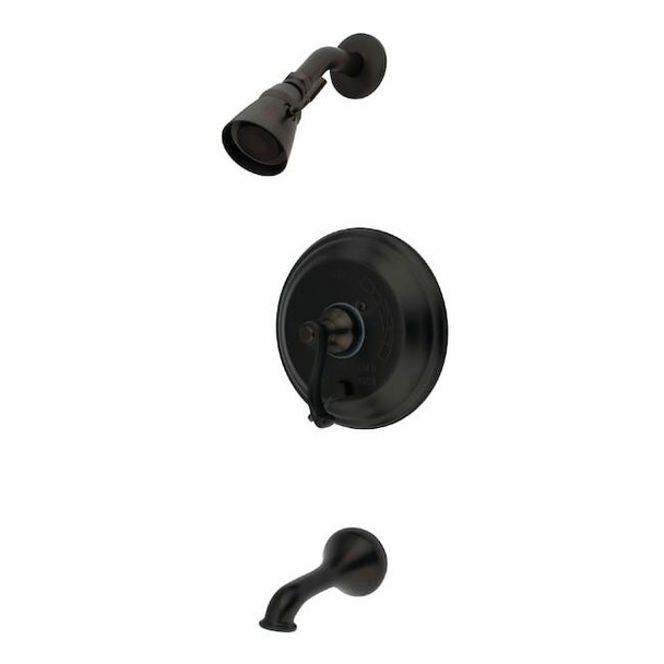 Tub and Shower Faucet, Standard, 3, Wall Mount, Oil Rubbed Bronze