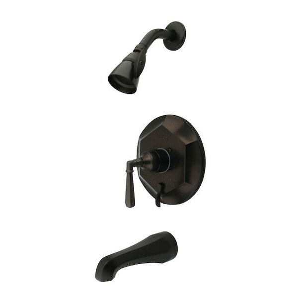 Tub and Shower Faucet, Standard, 3, Wall Mount, Oil Rubbed Bronze