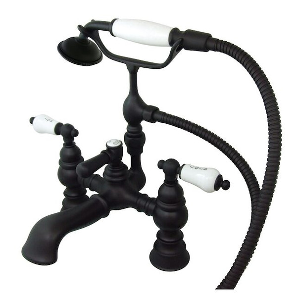 Deck-Mount Clawfoot Tub Faucet, Oil Rubbed Bronze, Deck Mount