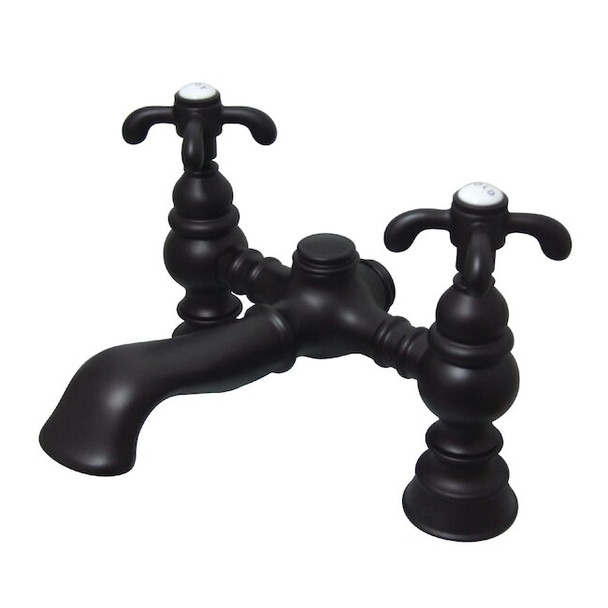 Deck-Mount Clawfoot Tub Faucet, Oil Rubbed Bronze, Deck Mount