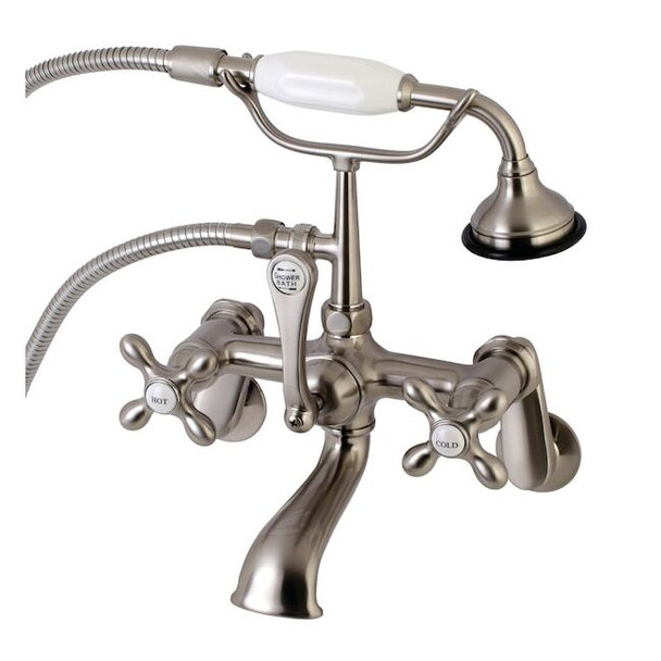 Wall-Mount Clawfoot Tub Faucet, Brushed Nickel, Tub Wall Mount