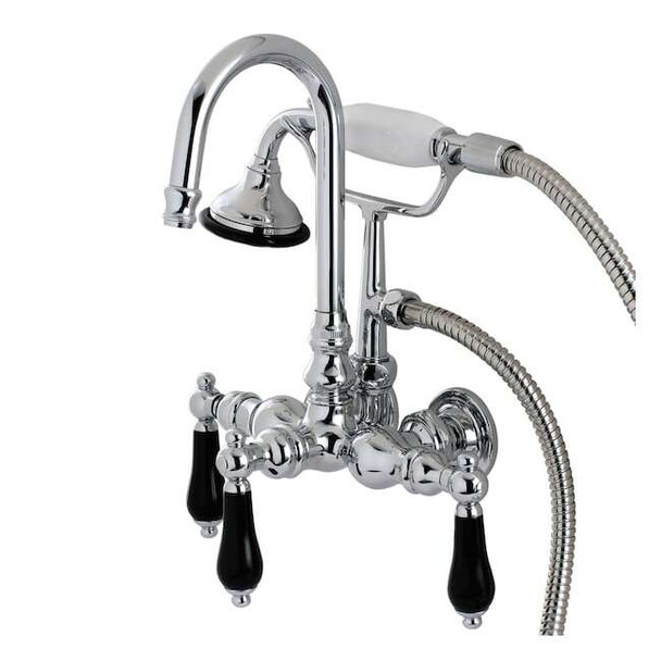 Wall-Mount Clawfoot Tub Faucet, Polished Chrome, Tub Wall Mount