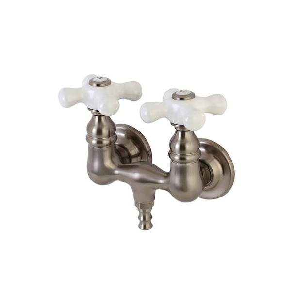 Wall-Mount Clawfoot Tub Faucet, Brushed Nickel, Tub Wall Mount