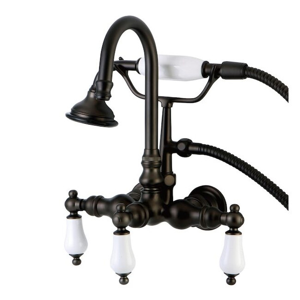 Wall-Mount Clawfoot Tub Faucet, Oil Rubbed Bronze, Tub Wall Mount