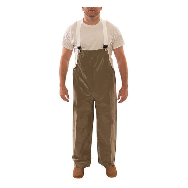 Flame-Resistant Rain Bib Overall, L, 30 in Inseam, Neoprene, Snap