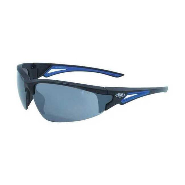 Global Vision Leverage, Safety Glasses, Mirror Lens, Blue Frame LEVBLFM