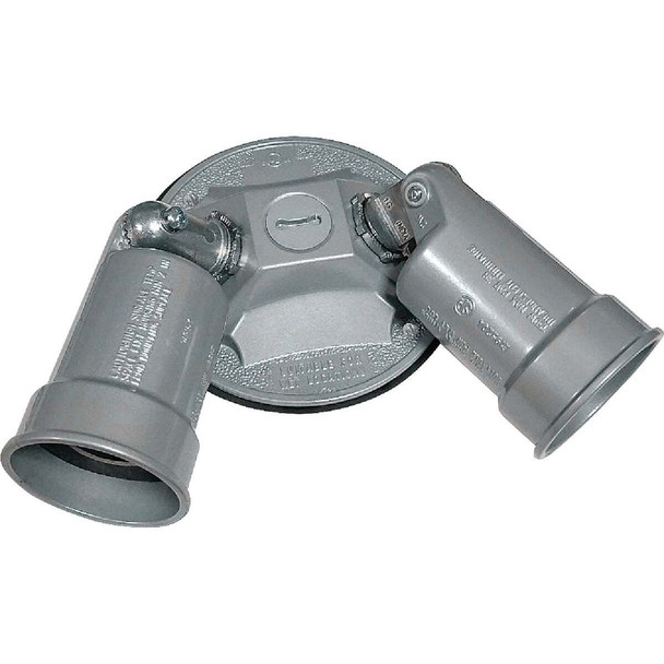Southwire PAR38 2-Head Round Gray Weatherproof Lamp Holder WRC2PAR-UPC