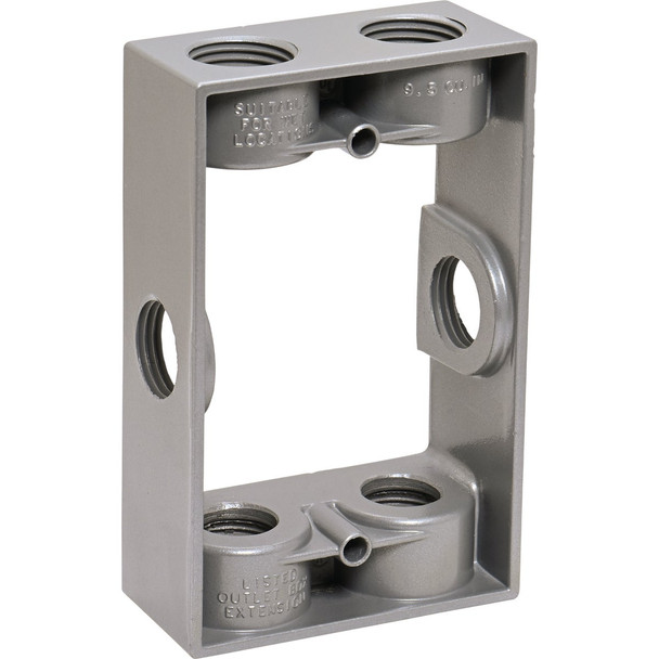 Southwire 3/4 In. 6-Hole 1-Gang Weatherproof Extension Ring WB1675EXT-UPC