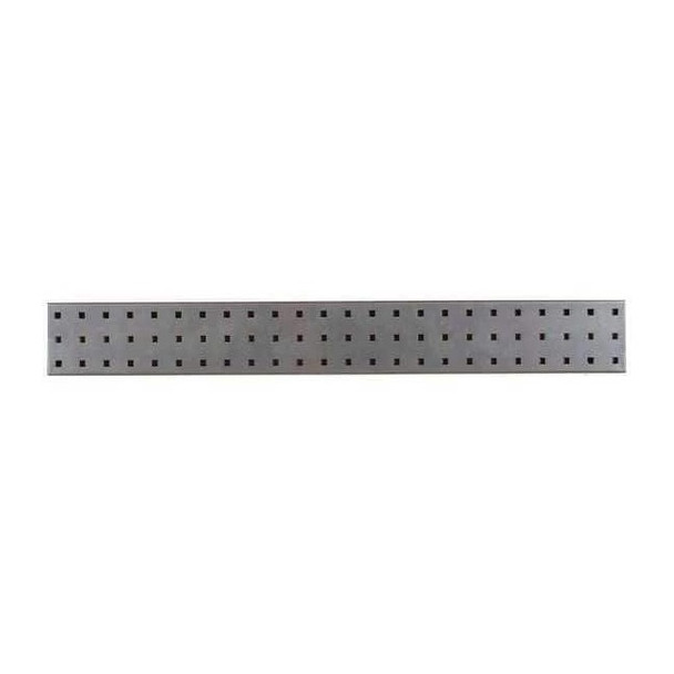 (1) 36 In. W x 4.5 In. H Silver Epoxy 18-Gauge Steel Square Hole Pegboard Strip