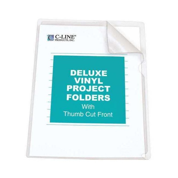 8-1/2" x 11" Letter Size Deluxe Non Glare Vinyl Project Folders, 50/BX