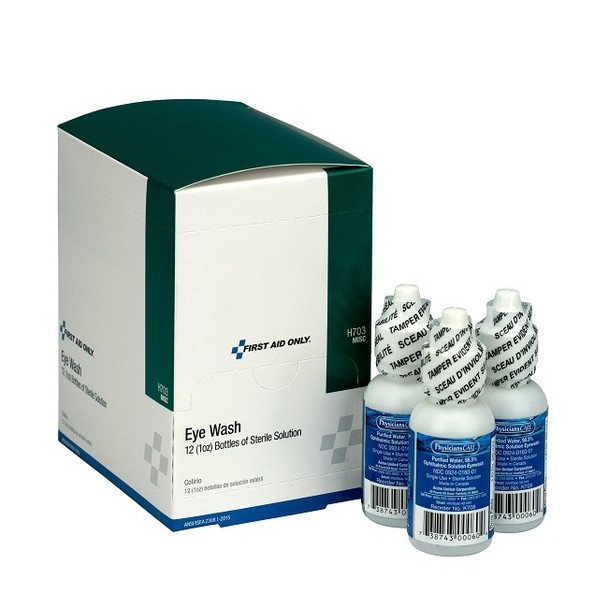 Eyewash Bottle, 1 oz, 12/Box