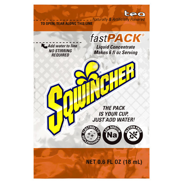 Sqwincher® FastPack® Single Serve, 0.6 oz Packs, 6 oz Yield