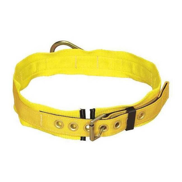 Body Belt, 1 D-Rings, Back Location, Stainless Steel, Includes Padding: Yes ,L