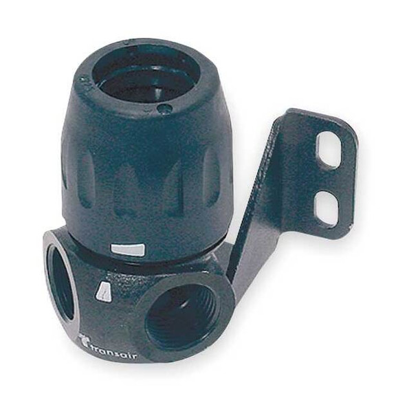 Transair Tubing Fitting, 1/2" Tube Size, Brass, Black 6684 17 22