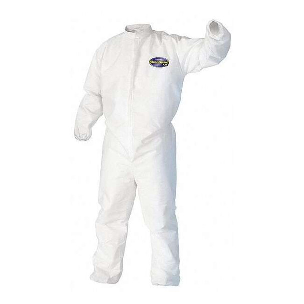 Kleenguard Collared Disp. Coveralls,White,4XL,PK21 46107
