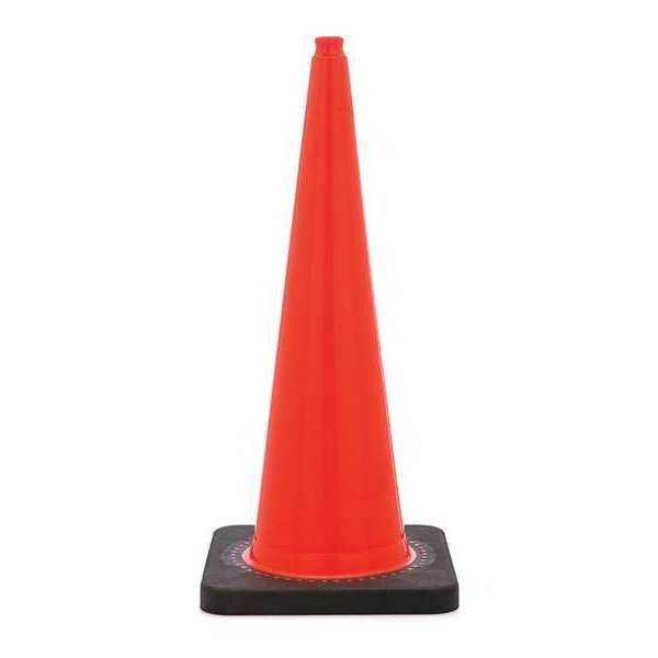 Traffic Cone, PVC, Non-Reflective, 36 in Height, 12 lb, Orange