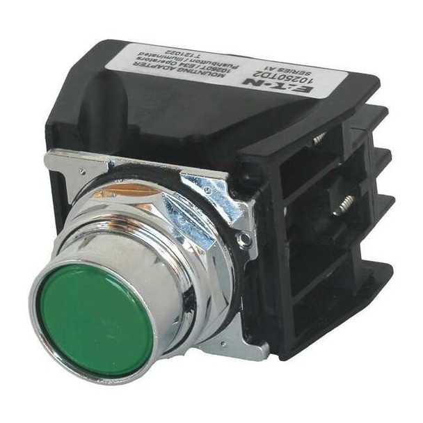 Eaton Hazardous Location Push Button, 30 mm, 1NO/1NC, Green 10250T706G