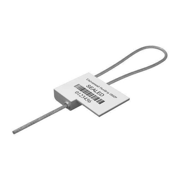 Universeal Cable Seal 12" x 1/16", Aluminum, White, Pk50 F150ZP WHITE50