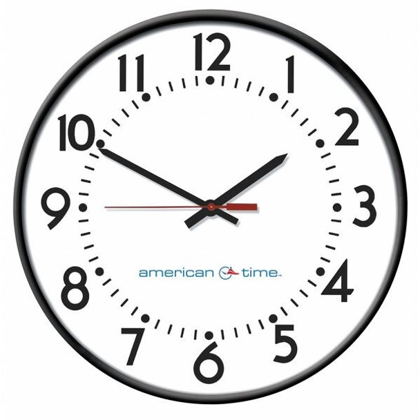 American Time Analog Clock,Steel,13 1/4" Diameter U55BHAA504 American Time Analog Clock,Steel,13 1/4" Diameter U55BHAA504