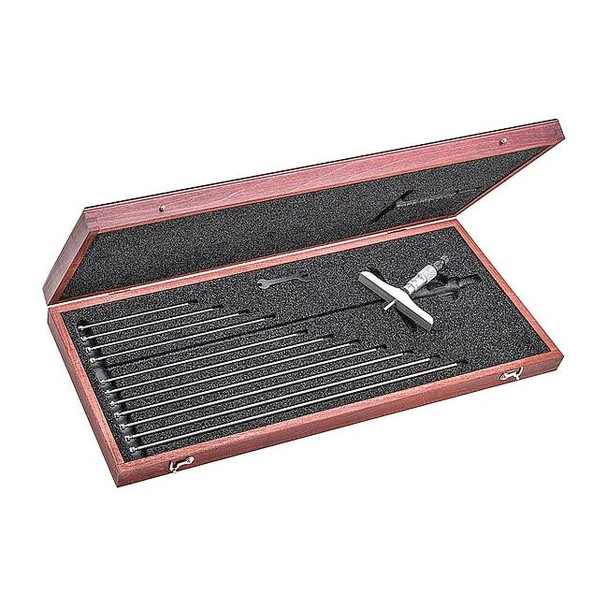 Starrett Depth Micrometer,0-12 In,4 In Base 445BZ-12RL