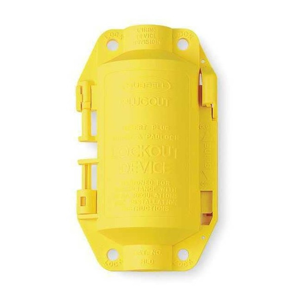 Hubbell Wiring Device-Kellems Plug Lockout,Yellow,3/8In Shackle Dia. HLD