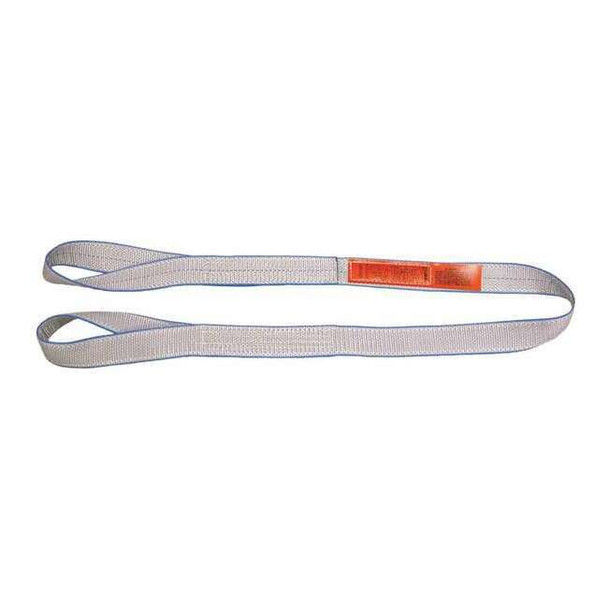 Lift-All Web Sling, Type 4, 12 ft L, 3 in W, Polyester, Silver EE2803TTX12