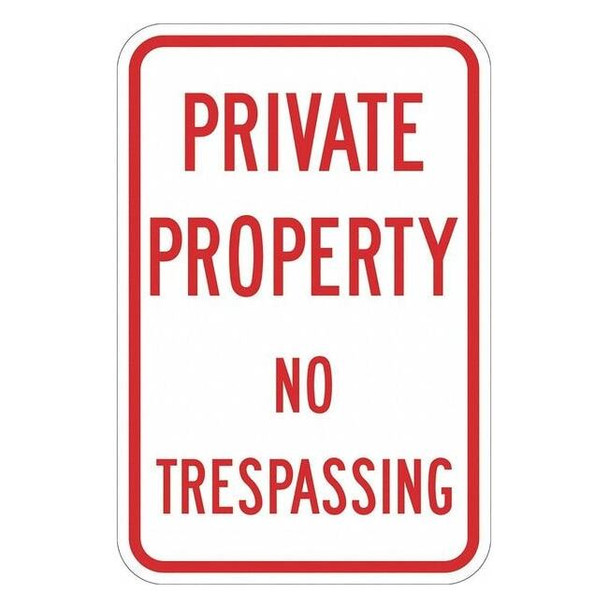 Facility Sign, 18 in H, 12 in W, Aluminum, Rectangle, English, T1-1161-DG_12x18