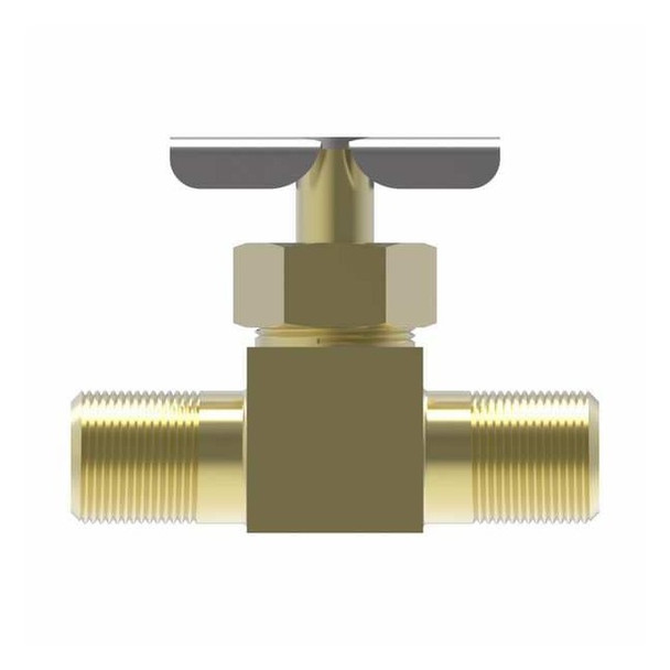 Weatherhead Needle Valve,Straight,Brass,1/8 In.,MNPT 6810